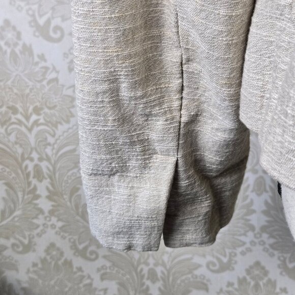 Weekend by Max Mara Size 10 Cream Colored 3 Button Blazer Linen Cotton Blend - Picture 10 of 16